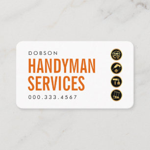 Einfache minimalistische Gold-Handwerkerarbeiten Visitenkarte