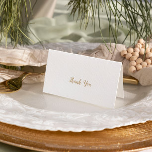 Einfache Minimalistische Goldhochzeit Dankeskarte