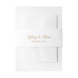 Einfache Minimalistische|Goldhochzeit Einladungsbanderole