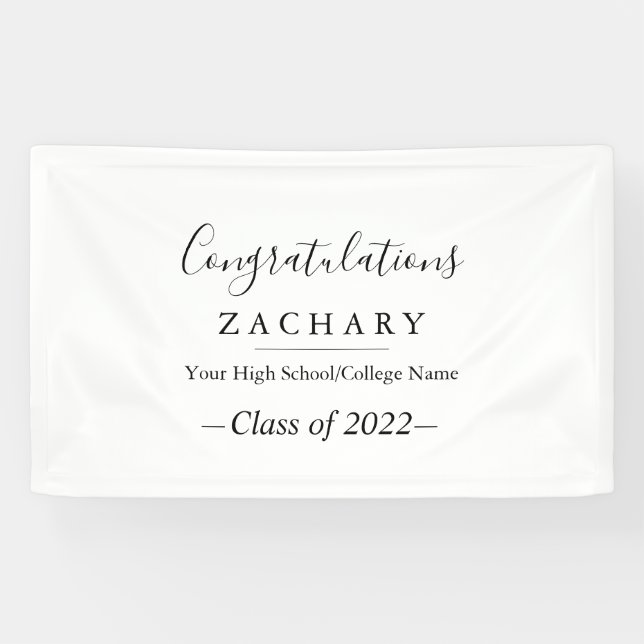 Einfache Minimalistische Graduierungspartei Banner (Horizontal)