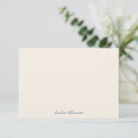 Einfache minimalistische handgeschriebene blaue Cr