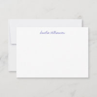Einfache Minimalistische handgeschriebene Blaukall