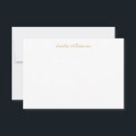 Einfache Minimalistische handgeschriebene Marigold Dankeskarte<br><div class="desc">Einfache Minimalistische Marigold Yellow handgeschriebene Kalligraphie Dankeschön Karte</div>