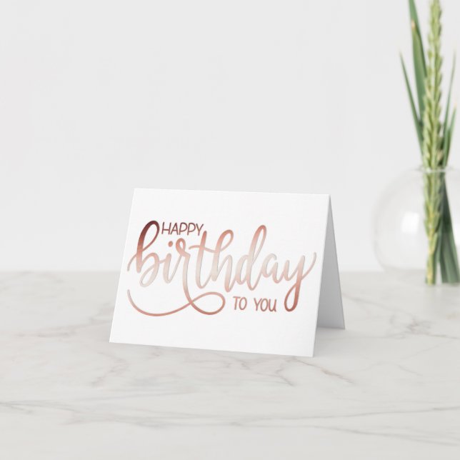 Einfache Minimalistische Handschrift für die Gebur Karte (Vorderseite)