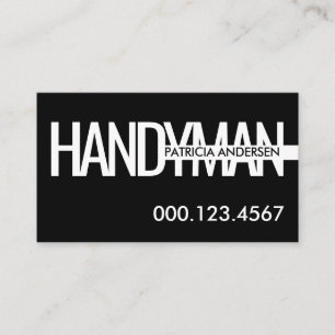 Einfache minimalistische Handwerker-Name-Tab Visitenkarte