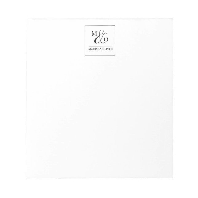 Einfache Minimalistische Hinzufügen eines Logos Notizblock (Vorderseite)