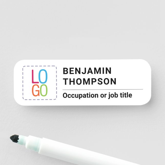 Einfache Minimalistische Hinzufügen von Logos und  Namensschild (Beispiel)