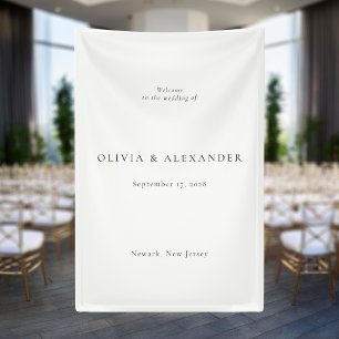Einfache Minimalistische Hochzeit Banner