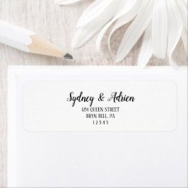 Einfache Minimalistische Hochzeit Einladung Rückse