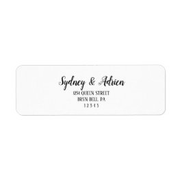 Einfache Minimalistische Hochzeit Einladung Rückse