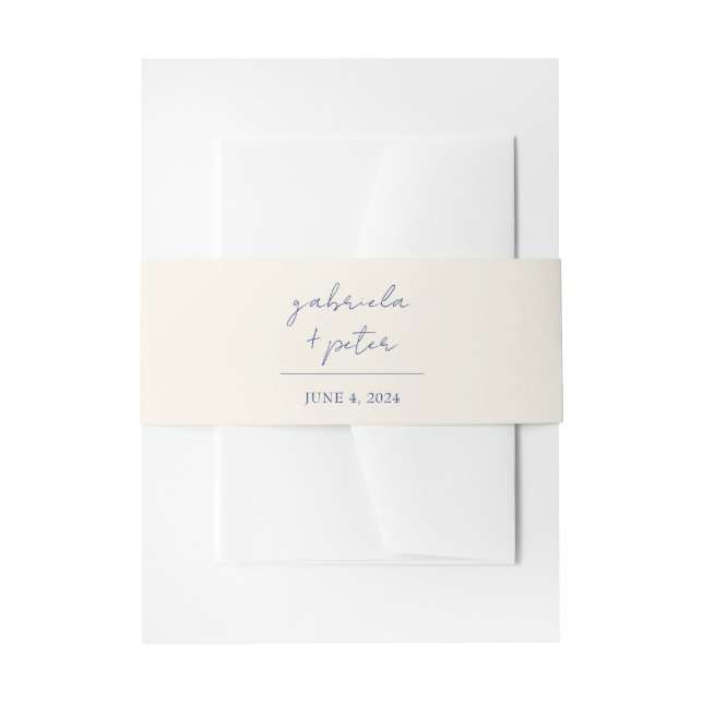 Einfache Minimalistische Hochzeit Einladungsbanderole (Vorderseite Beispiel)