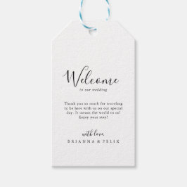 Einfache Minimalistische Hochzeit Geschenkanhänger