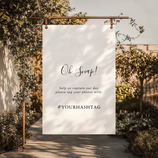 Einfache Minimalistische Hochzeit Oh Snap-Zeichen Poster (Von Creator hochgeladen)