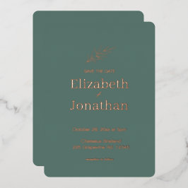 Einfache minimalistische Hochzeit retten das Datum Folieneinladung