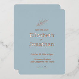 Einfache minimalistische Hochzeit retten das Datum Folieneinladung