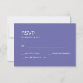 Einfache, minimalistische Hochzeit RSVP Karte