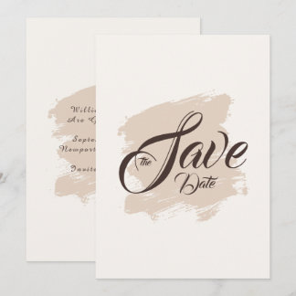 Einfache Minimalistische Hochzeit - Save The Date 