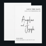 Einfache minimalistische Hochzeit Save The Date<br><div class="desc">Moderne Foto-Hochzeit in Schwarz-Weiß</div>
