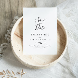 Einfache Minimalistische Hochzeit Save The Date