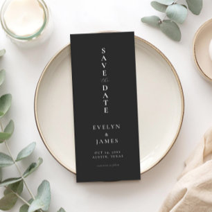 Einfache Minimalistische Hochzeit Save The Date