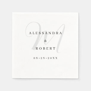 Einfache Minimalistische Hochzeit Serviette