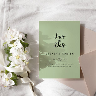 Einfache Minimalistische Hochzeit speichern Save The Date