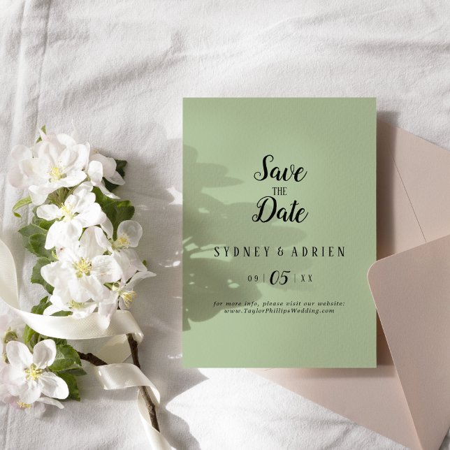Einfache Minimalistische|Hochzeit speichern Save The Date (Von Creator hochgeladen)