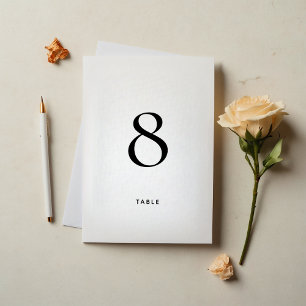 Einfache Minimalistische Hochzeit Tischnummer