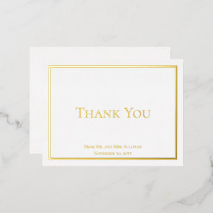 Einfache Minimalistische Hochzeit Vielen Dank Folie Einladungspostkarte