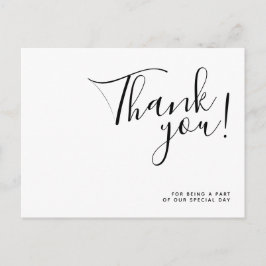 Einfache Minimalistische Hochzeit Vielen Dank Post Postkarte