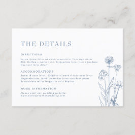 Einfache Minimalistische Hochzeitsdetails Begleitkarte