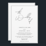 Einfache Minimalistische Hochzeitseinladung Einladung<br><div class="desc">Hohe Qualität und individuell anpassbar!</div>