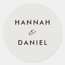 Einfache Minimalistische Hochzeitseinladung & Favo