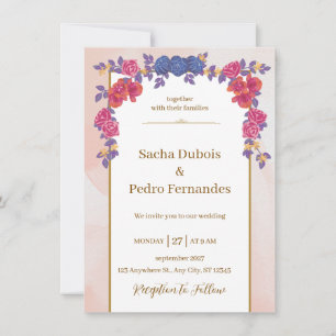 Einfache Minimalistische Hochzeitseinladung in Wei Einladung
