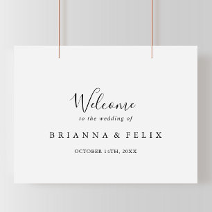 Einfache Minimalistische Hochzeitsempfehlung Poster