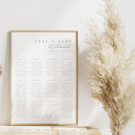 Einfache Minimalistische Hochzeitskarte Poster