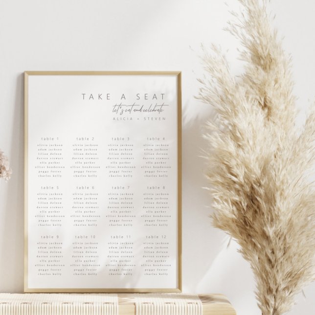 Einfache Minimalistische Hochzeitskarte Poster (Von Creator hochgeladen)