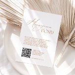 Einfache Minimalistische Honeymoon-Stiftung wünsch Begleitkarte<br><div class="desc">Konzipiert, um sich mit der "Chloe" Wedding Invitation Collection abzustimmen. Klicken Sie auf "Details", um Details zu ändern. Um den Text zu verschieben oder die Größe, den Schriftart oder die Farbe zu ändern, klicken Sie auf "Bearbeiten mit dem Entwurfstool". Auf dieser Seite finden Sie den Sammellink, um alle passenden Elemente...</div>