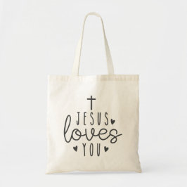 Einfache Minimalistische Jesus Lieben Sie Totasche Tragetasche