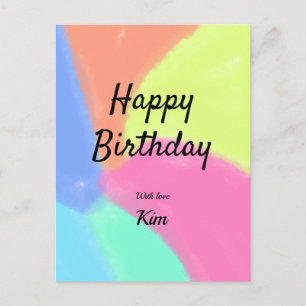 einfache minimalistische Kalligrafie herzlichen Gl Postkarte