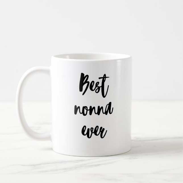 Einfache Minimalistische Kalligraphie Kaffeetasse (Links)