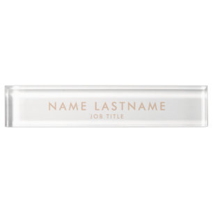 Einfache Minimalistische Klassik Modernes Personal Namensplakette