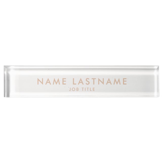 Einfache Minimalistische Klassik Modernes Personal Namensplakette (Vorderseite)