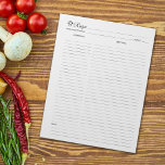 Einfache Minimalistische Kochrezepte Notizblock<br><div class="desc">Ein einfaches,  minimalistisches Notizblock mit einem Pilz für die Zubereitung von Rezepten.</div>