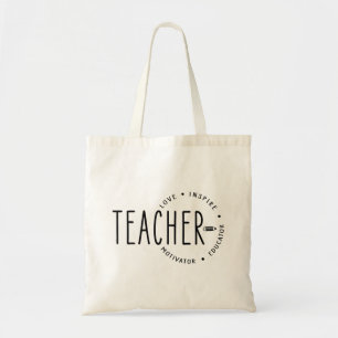 Einfache Minimalistische Lehrerbewertung Tote Bag Tragetasche