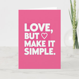 Einfache Minimalistische Liebeskarte Karte