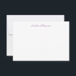 Einfache Minimalistische Lila handgeschriebene Kal Dankeskarte<br><div class="desc">Einfache Minimalistische Lila Orchid-Handschrift Kalligraphie Dankeschön Karte</div>