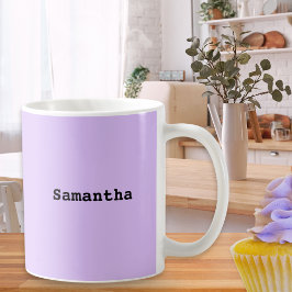 Einfache Minimalistische Lilac-Bezeichnung Kaffeetasse