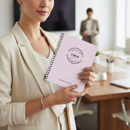 Einfache, Minimalistische Logo-Markenbezeichnung i Notizblock