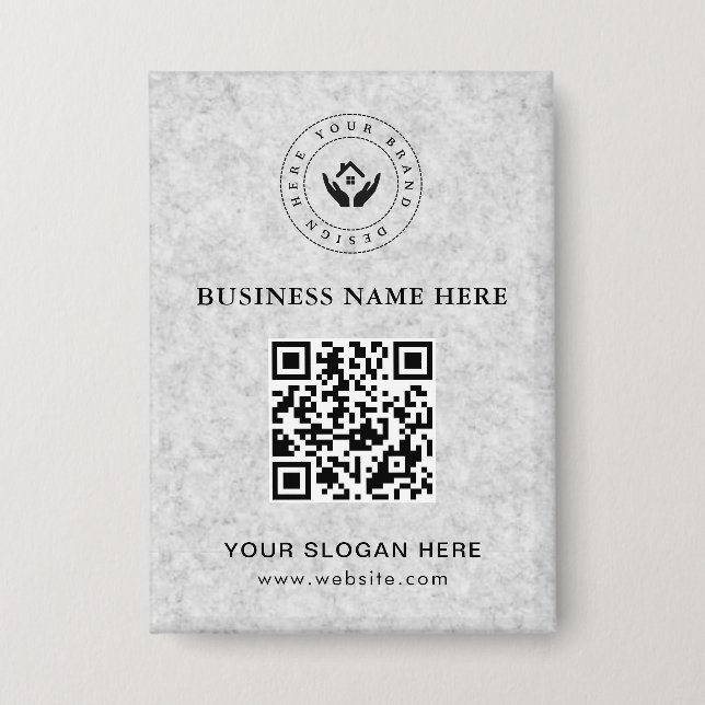 Einfache Minimalistische Logo- und Textwerbung Button (Vorderseite)